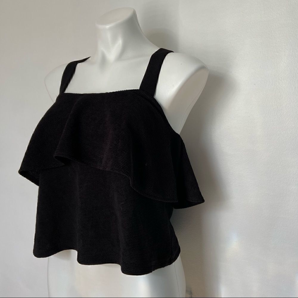 Texture & Thread Tiered Tank Top Black - Picture 3 of 10
